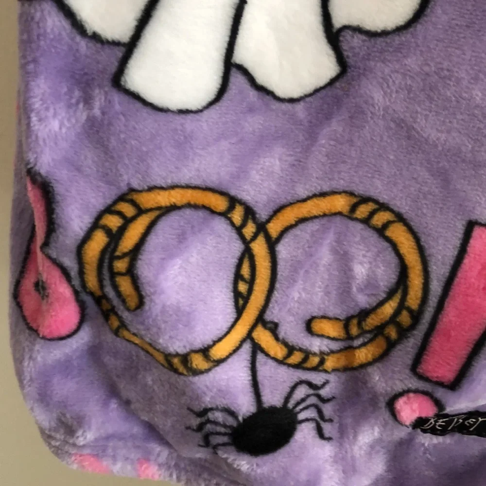 Purple Halloween Western Ghost Print Throw Blanket